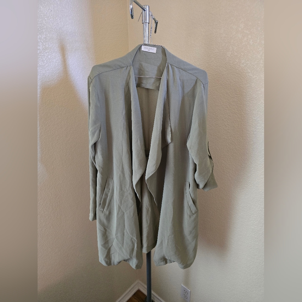 Sophie Rue Sage Green Wrap Dress With Pockets
